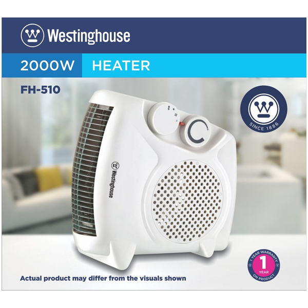 Westinghouse - FH-510, Fan Room Heater, White, 1 Year Warranty